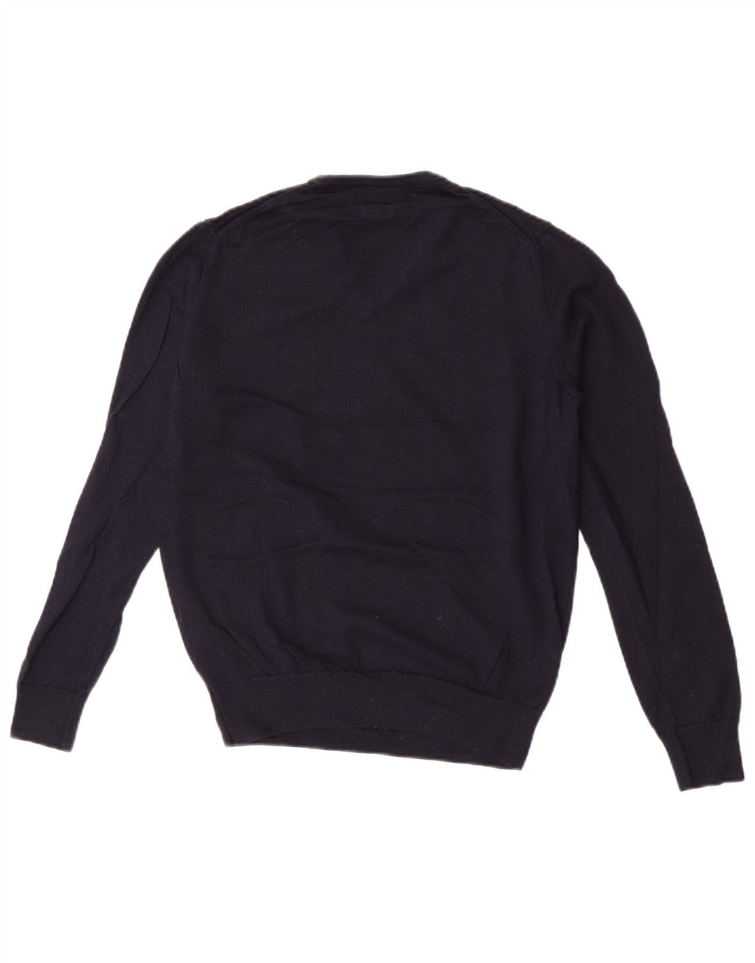 Zara Herren-Pullover mit V-Ausschnitt, mittlere marineblaue Wolle