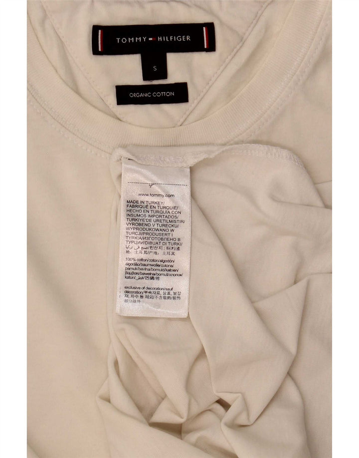 Tommy Hilfiger Herren T-Shirt Top Small Weiß Baumwolle