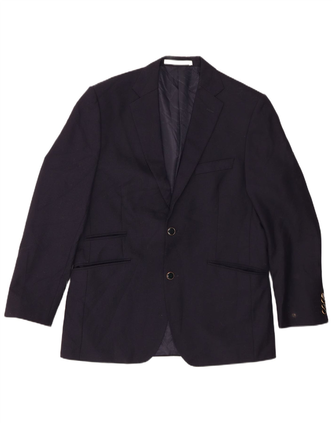 Marks & Spencer Herren-Blazer mit 2 Knöpfen, UK 40, mittelmarineblaue Wolle