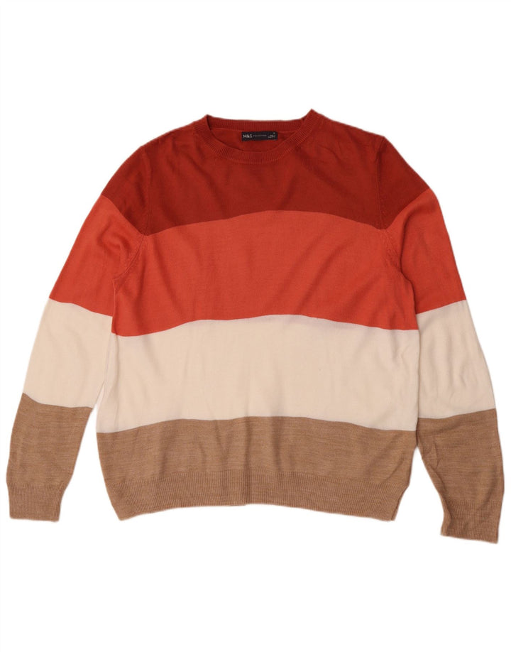 Marks & Spencer Damen-Pullover mit Rundhalsausschnitt, Gr. 40, Größe L, mehrfarbig