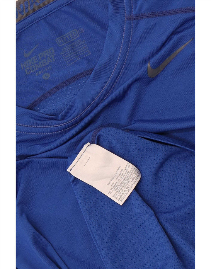 Nike Herren Dri Fit Top Langarm Large Blau Polyester