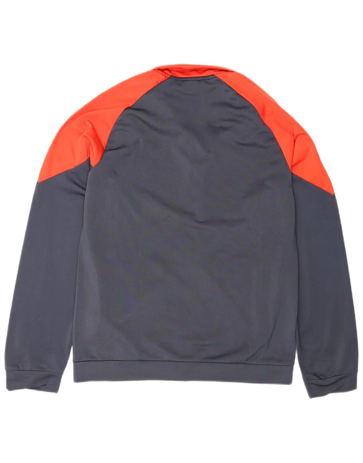 Puma Jungen Grafik-Trainingsanzug-Top-Jacke, 15–16 Jahre, graues Farbblockdesign