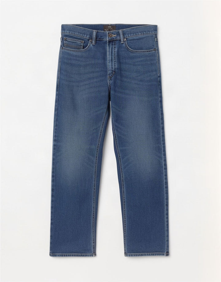Marks & Spencer Herren Straight Jeans W32 L29 Blaue Baumwolle