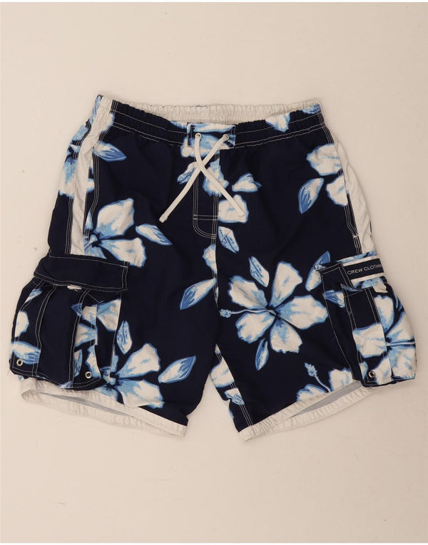 Crew Clothing Damen Badeshorts UK 16 Large Marineblau mit Blumenmuster