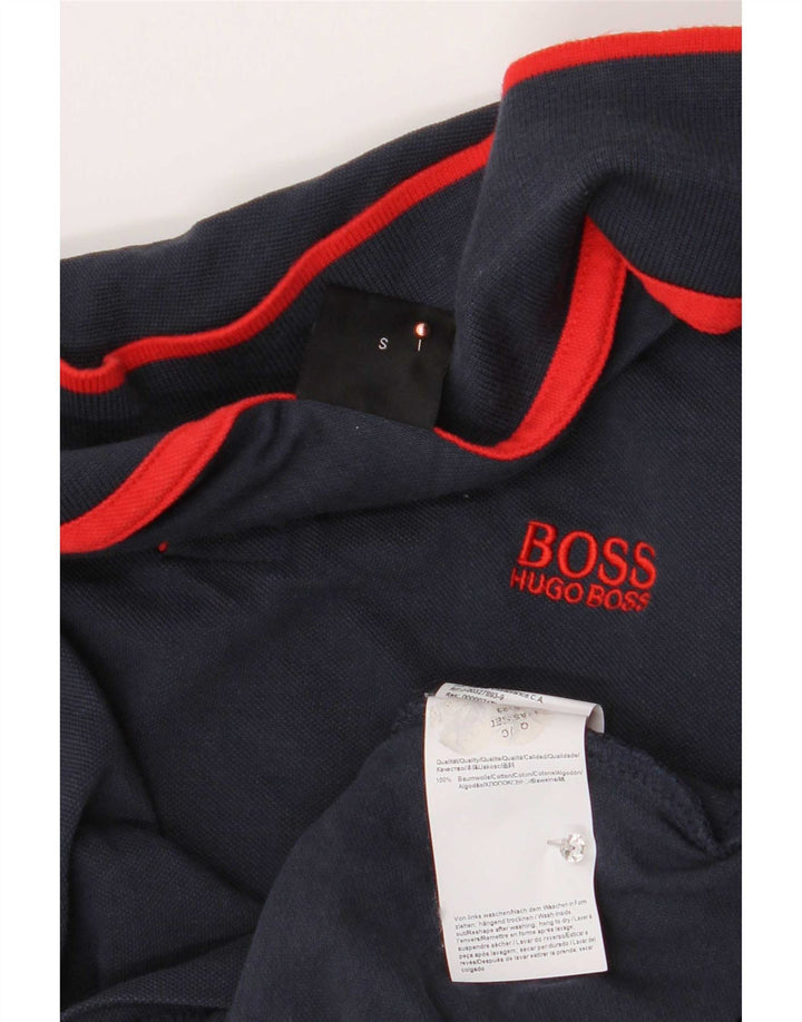 Hugo Boss Herren-Poloshirt, klein, marineblau, Baumwolle