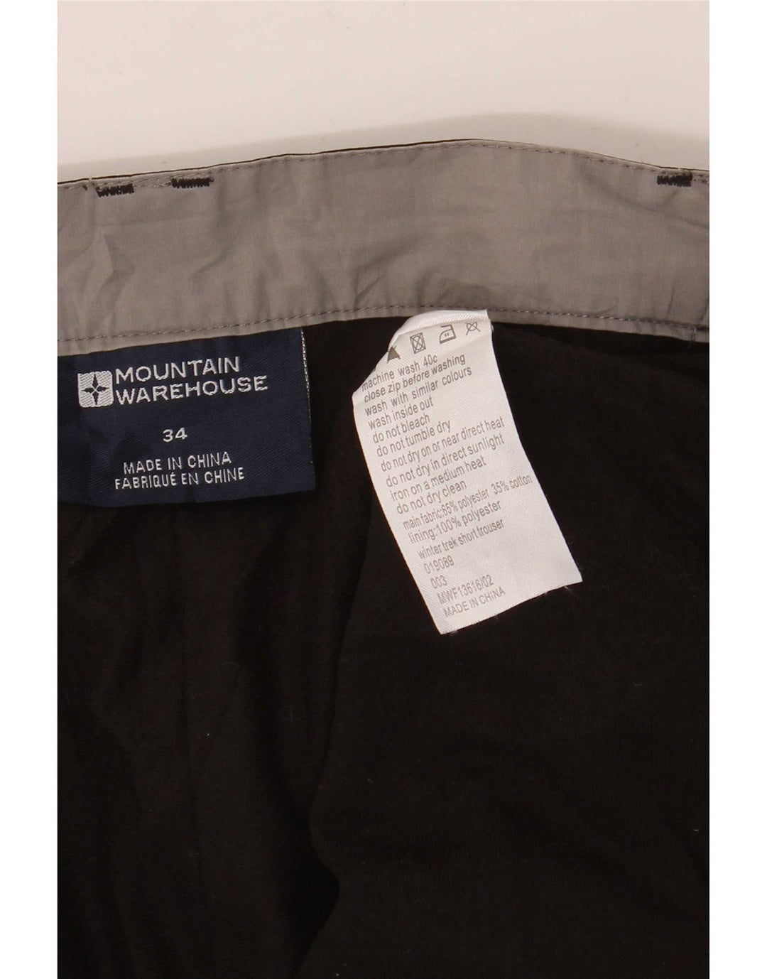 Mountain Warehouse Gerade Herren-Cargohose, W34, L30, Schwarz, Polyester