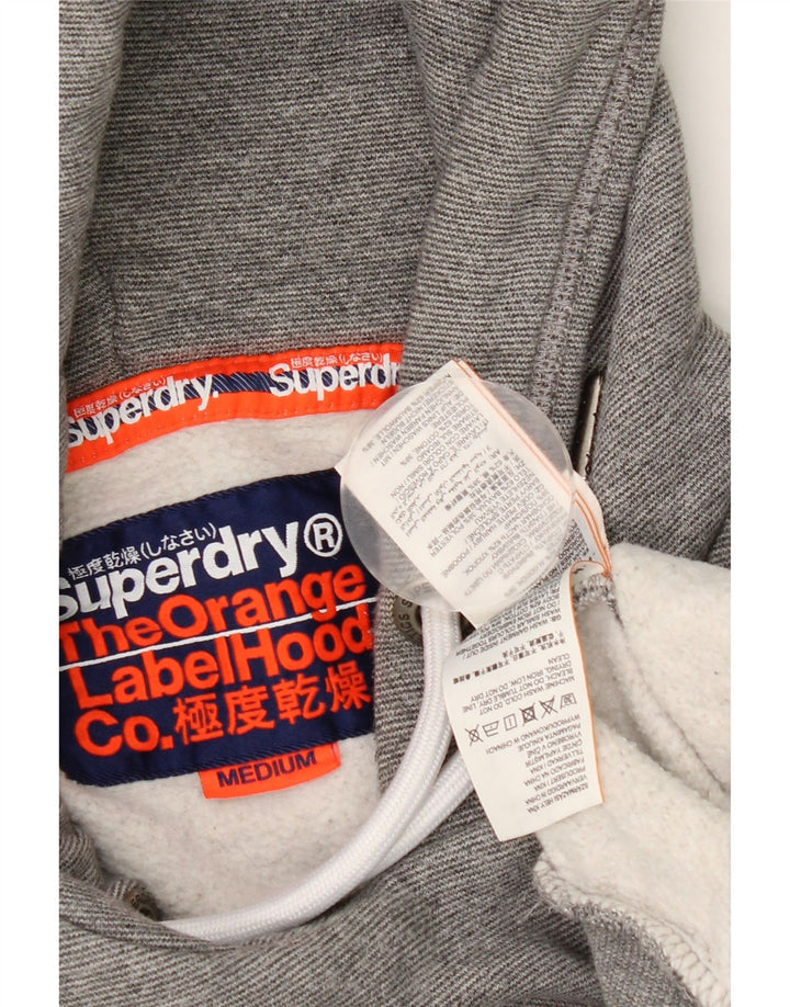 Superdry Herren Kapuzenpullover aus mittelgrauer Baumwolle