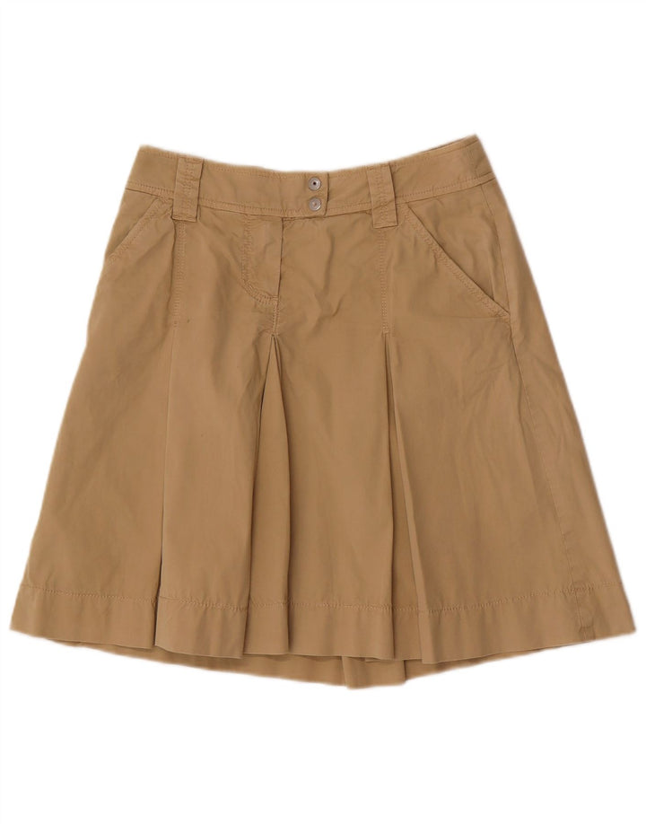 Sergio Tacchini Damen A-Linienrock IT 40 Small W28 Beige Baumwolle