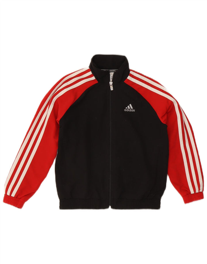 Adidas Jungen Climalite Trainingsanzug Top Jacke 5–6 Jahre Schwarz Farbblock