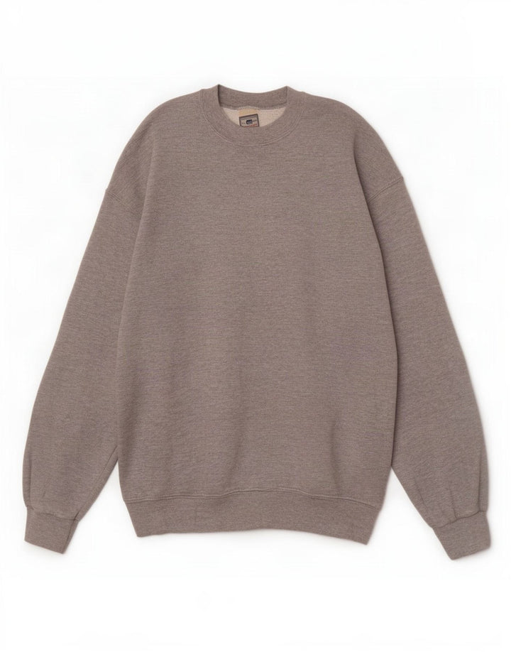 Lee Womens Sweatshirt Pullover UK 14 Mittelgrau meliert Baumwolle