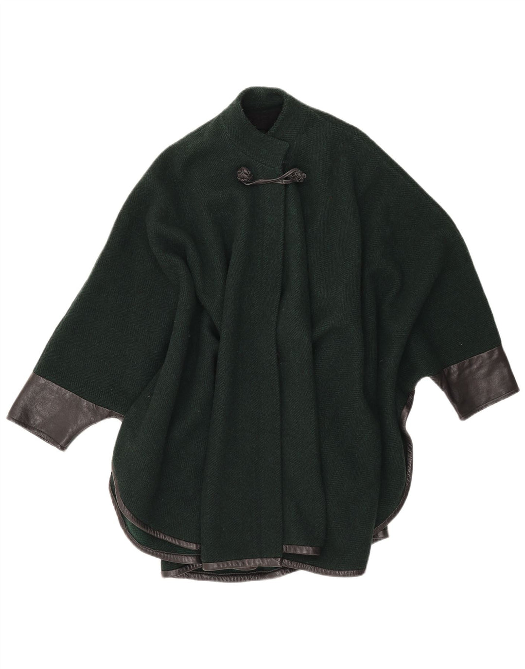 VINTAGE Poncho-Mantel für Damen, Einheitsgröße, Grün