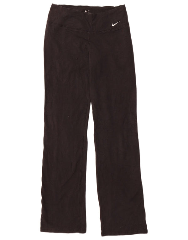 Nike Damen Dri Fit Trainingshose UK 14 Mittelschwarze Baumwolle