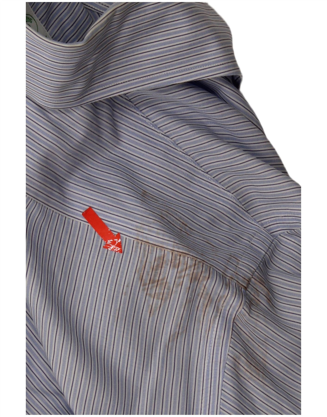 Brooks Brothers Herren 346 Hemd Größe 15 mittelblau gestreift aus Baumwolle