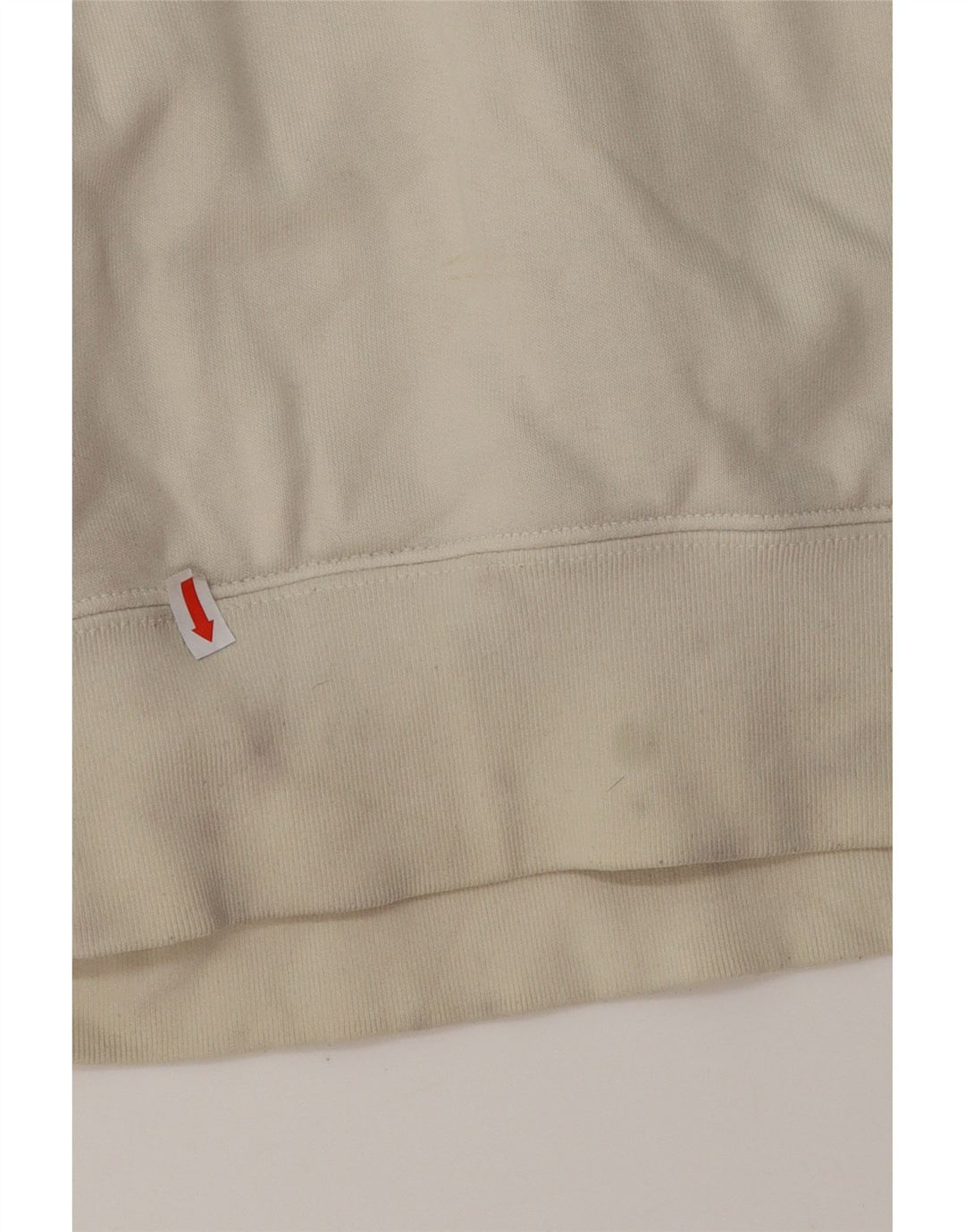 ADIDAS Damen Kapuzenpullover UK 14 Medium Off White Baumwolle