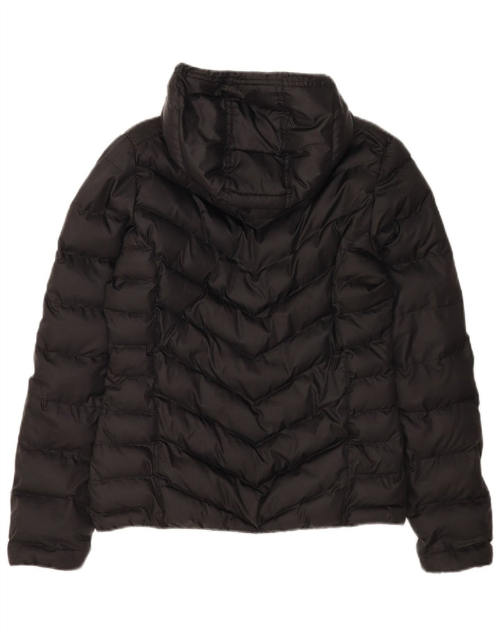 Adidas Damen-Kapuzenjacke, wattiert, Gr. 10, Größe S, Schwarz, Polyester