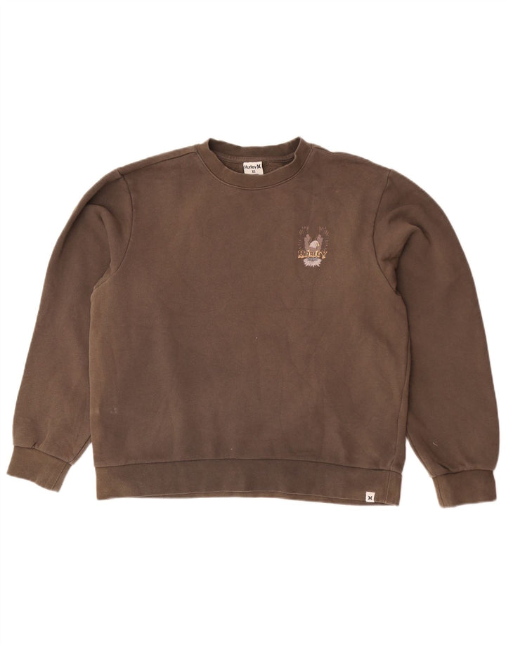 Hurley Herren-Sweatshirt mit Grafik, XS, braun, Baumwolle