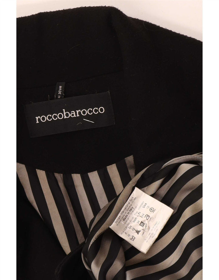 Roccobarocco Damen Mantel IT 48 XL Schwarz Polyester