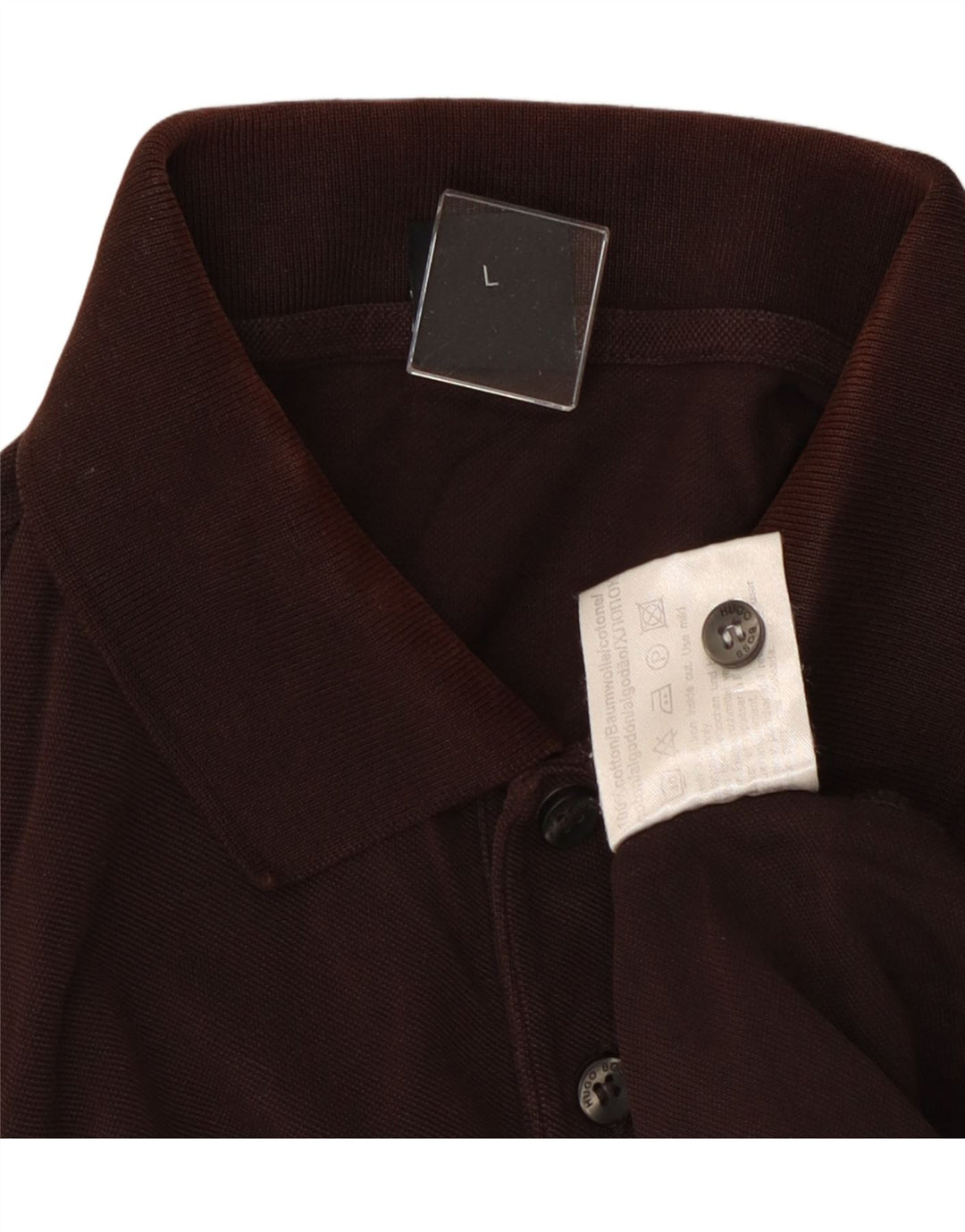 Hugo Boss Herren-Poloshirt, große braune Baumwolle