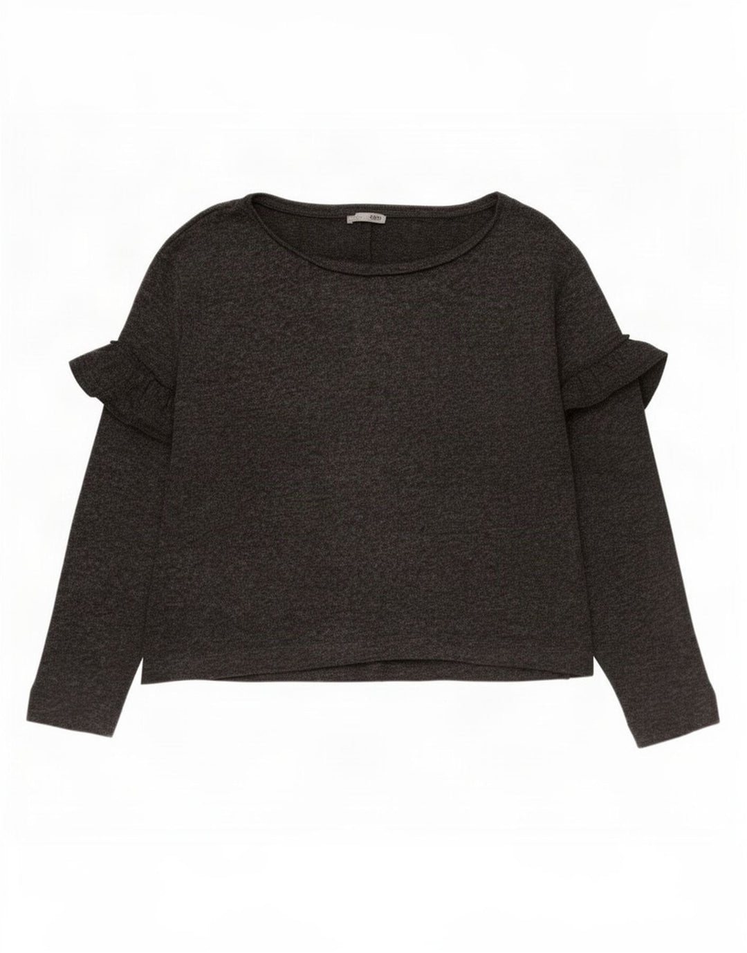 Zara Damen Top Langarm UK 14 Mittelgrau