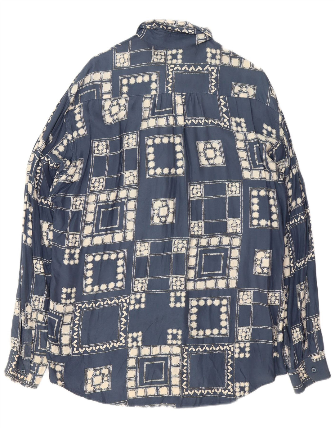 VINTAGE Herrenhemd groß marineblau geometrisch