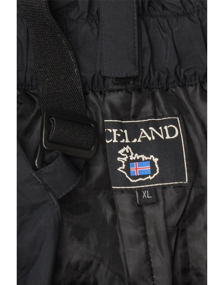 Island Herren Latzhose Skihose XL Schwarz Nylon