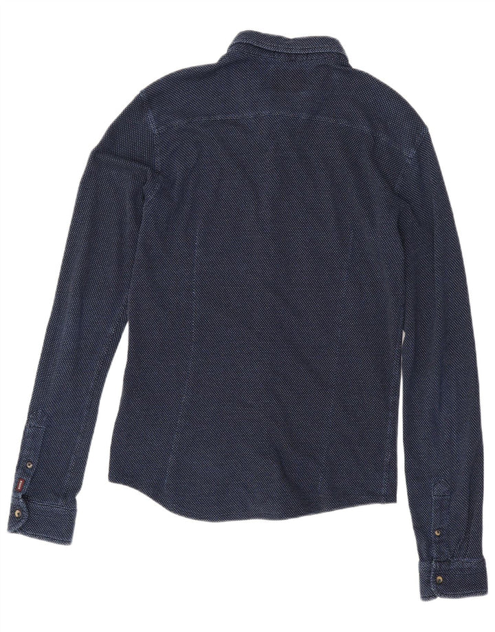 Scotch & Soda Herren-Hemd aus Baumwolle in mittlerer Marineblau-Optik