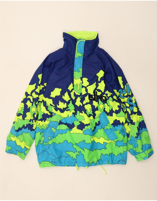 Elho Mens Graphic Anorak Rain Jacket UK 40 Large Green Colourblock