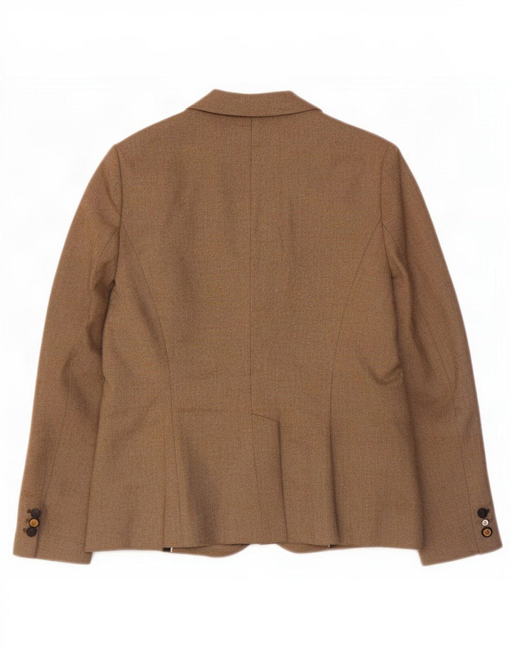 Zara Damen 1-Knopf-Blazerjacke UK 18 XL Braun