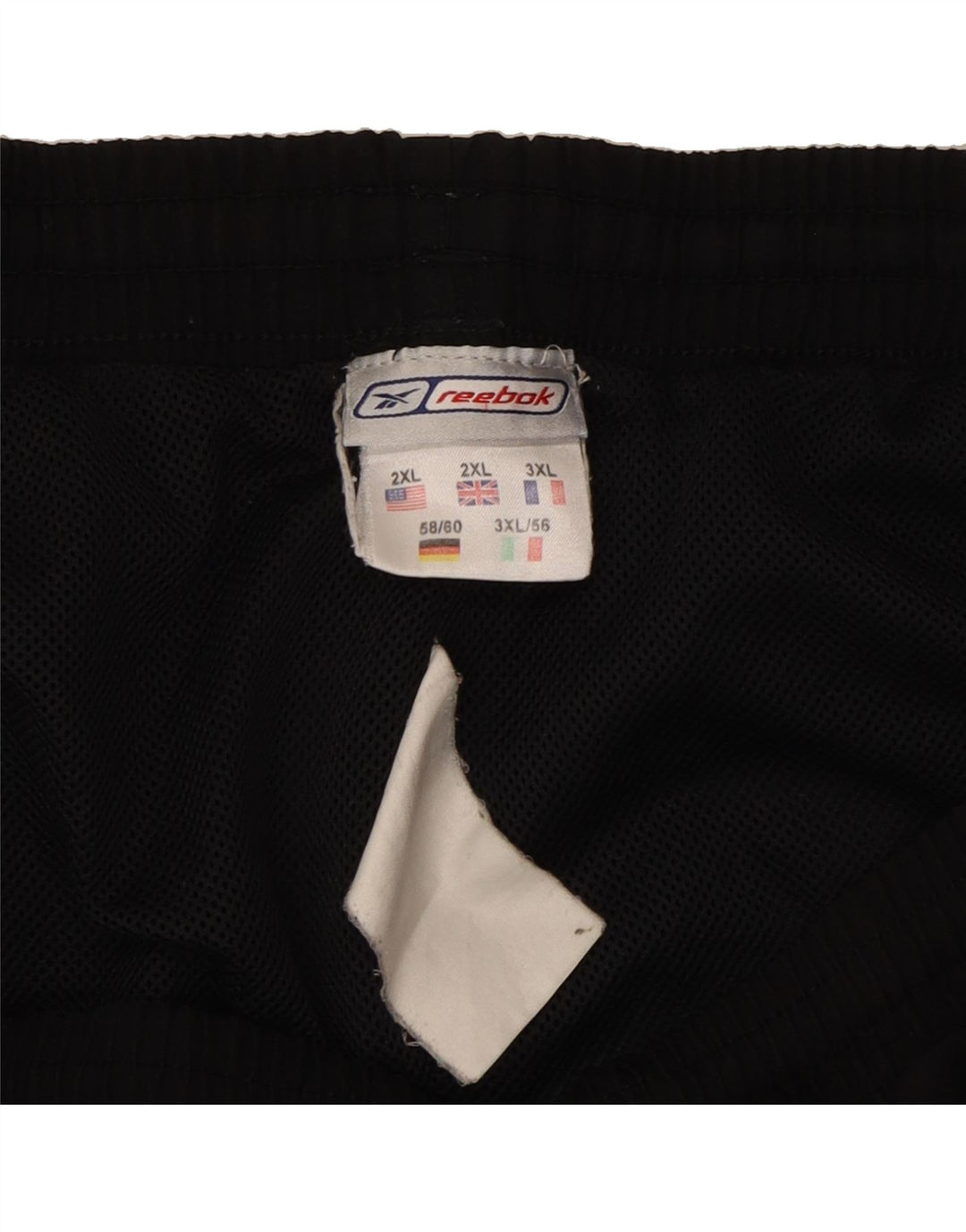 REEBOK Mens Tracksuit Trousers 2XL  Black Vintage Reebok and Second-Hand Reebok from Messina Hembry 