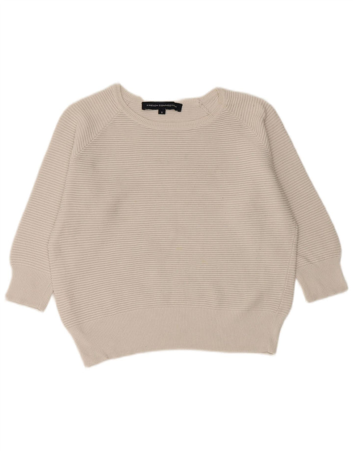 FRENCH CONNECTION Damen-Pullover mit U-Boot-Ausschnitt, Gr. 10, Größe S, Weiß