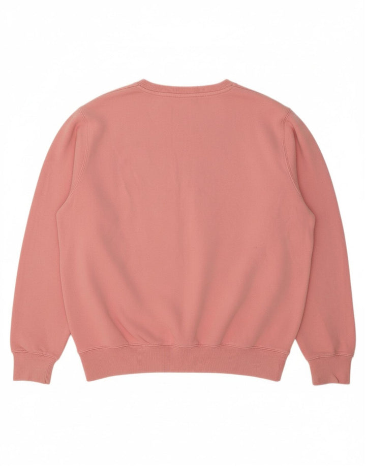 ELLESSE Womens Graphic Oversized Sweatshirt Jumper UK 14 Large  Pink