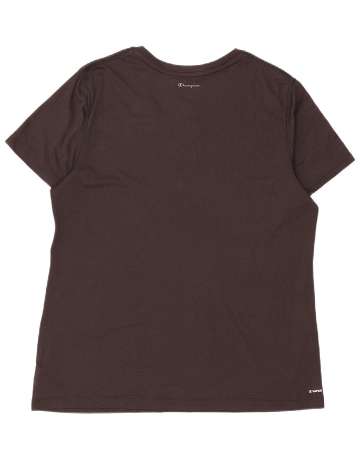 Champion Damen T-Shirt Top UK 18 XL Schwarz Polyester