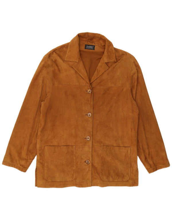 ZARRO Damen Wildlederjacke IT 46 Large Beige Leder