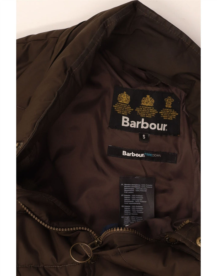 BARBOUR Herren Wattierte Jacke UK 36 Small Braun Polyester