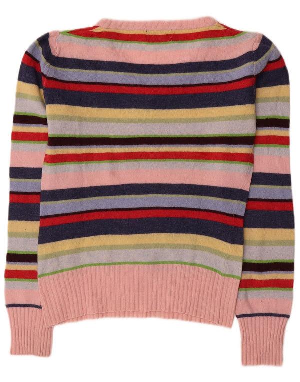 Kappa Damen-Pullover mit V-Ausschnitt, Größe M, mehrfarbig, gestreift, UK 12