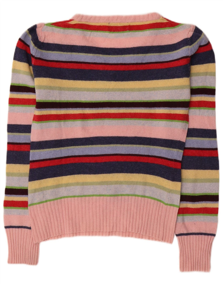 Kappa Damen-Pullover mit V-Ausschnitt, Größe M, mehrfarbig, gestreift, UK 12