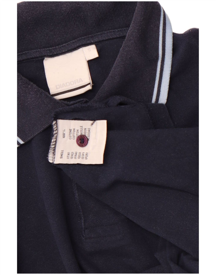 Diadora Herren-Poloshirt, klein, marineblau, Baumwolle