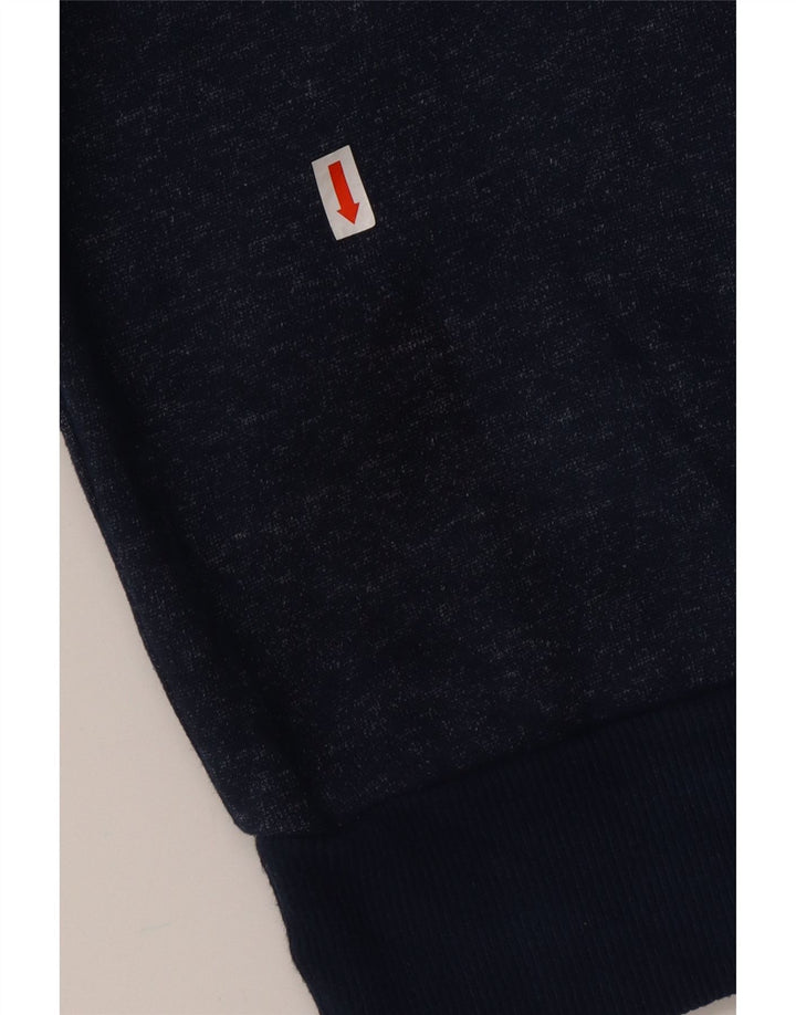 PUMA Damen Übergroßer Kapuzenpullover UK 12 Medium Navy Blue Flecked