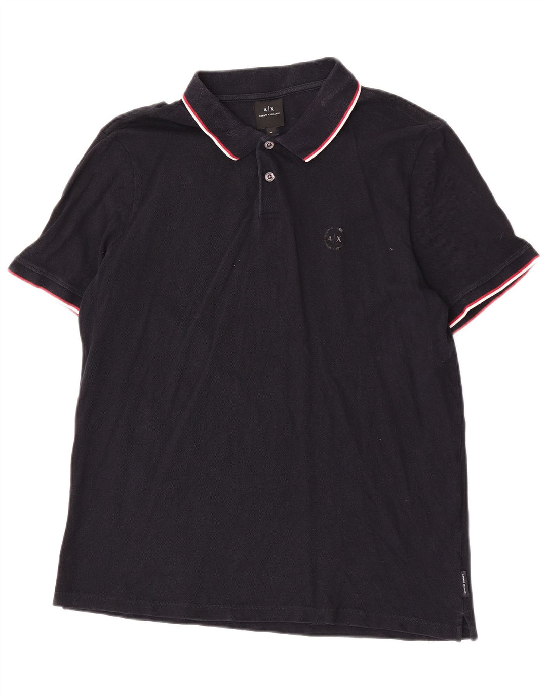 Armani Exchange Herren Poloshirt XL Schwarz Baumwolle