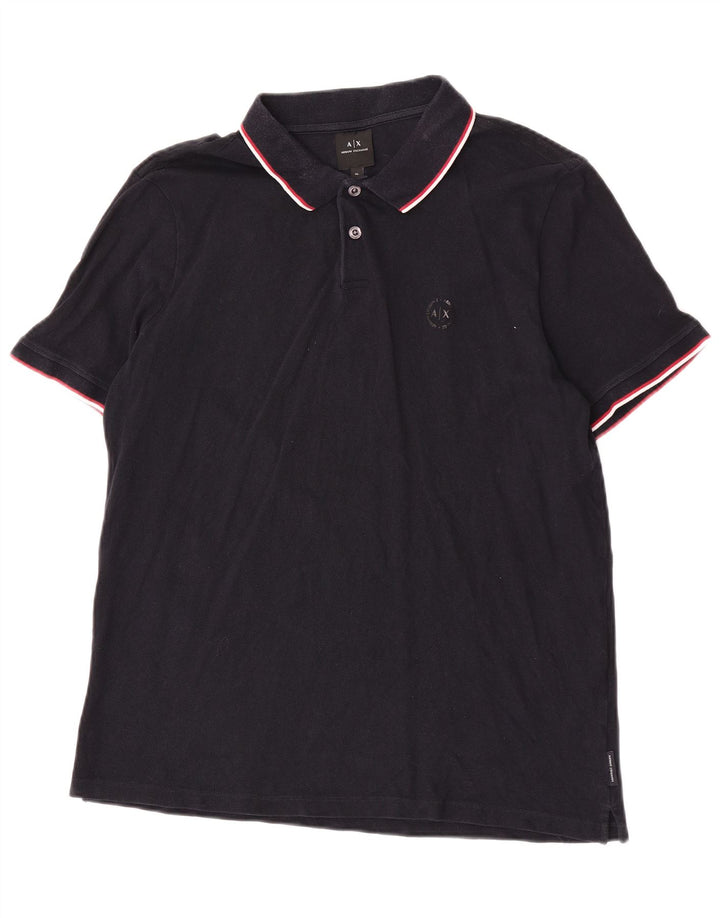 Armani Exchange Herren Poloshirt XL Schwarz Baumwolle