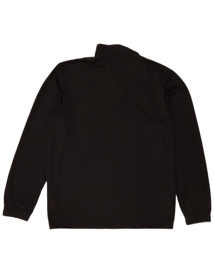 Adidas Herren Climalite Zip Neck Pullover Trainingsanzug Top XL Schwarz Polyester