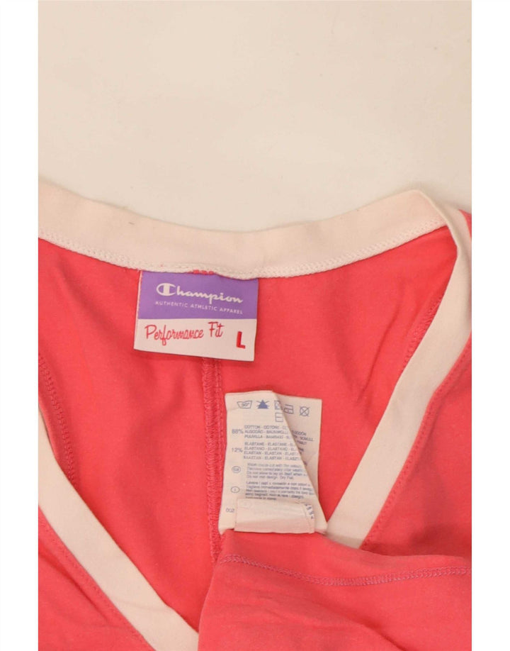 Champion Womens Performance Graphic Vest Top UK 14 Large Rosa Farbblock