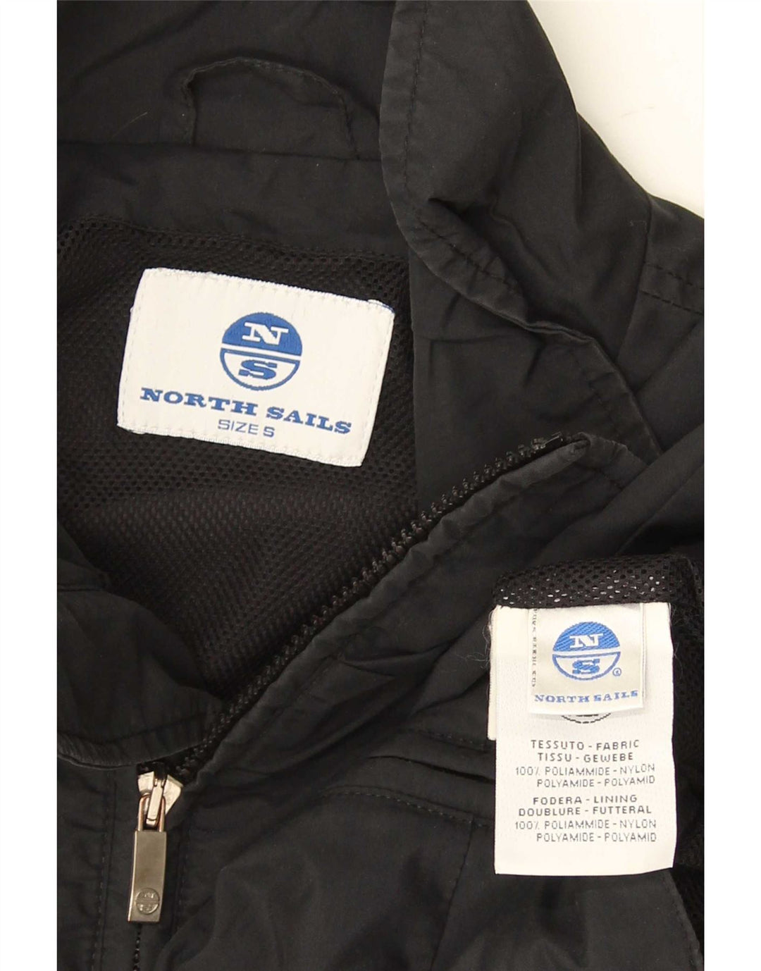 North Sails Herren Regenjacke UK 36 Small Schwarz Polyamid