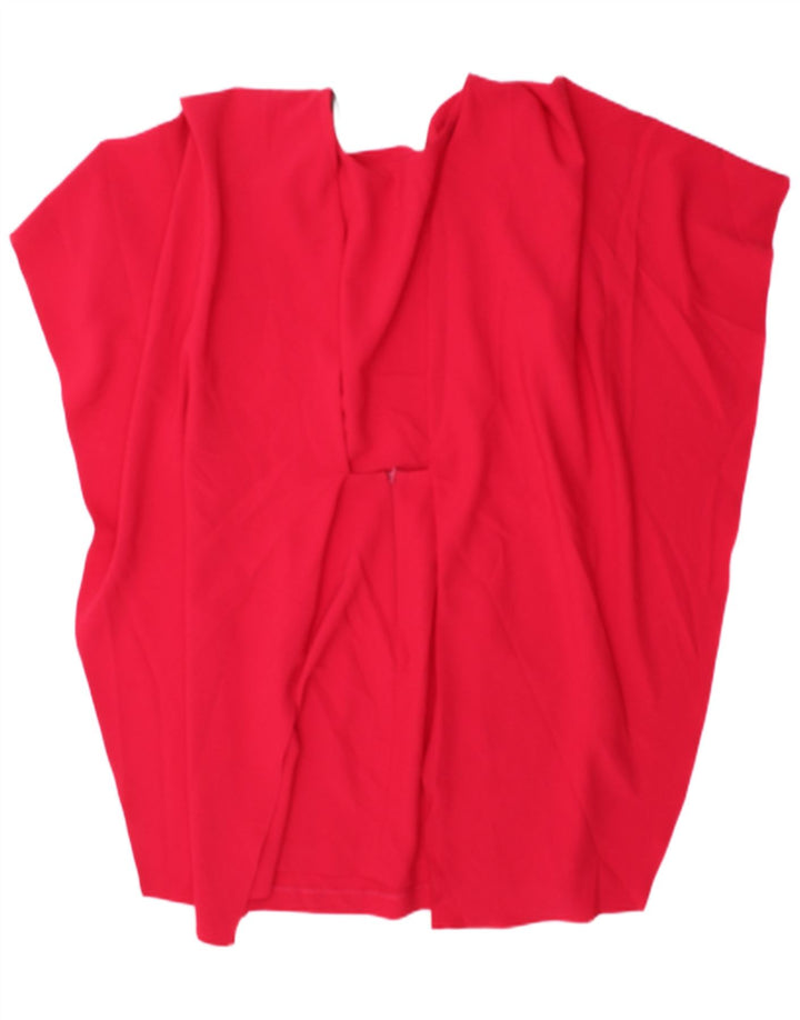 Zara Damen Fledermaus-Tunika-Oberteil UK 12 Mittelrosa Polyester