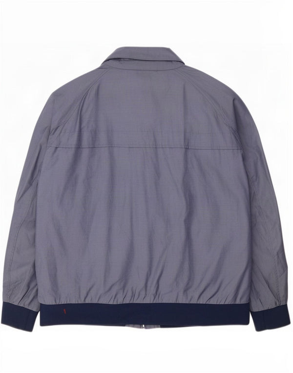 Marks & Spencer Herren Bomberjacke UK 46 3XL Blaue Colourblock-Baumwolle
