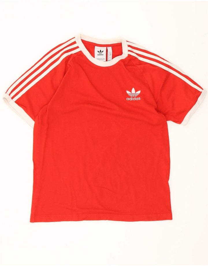 Adidas Herren T-Shirt Top Small Rot Baumwolle