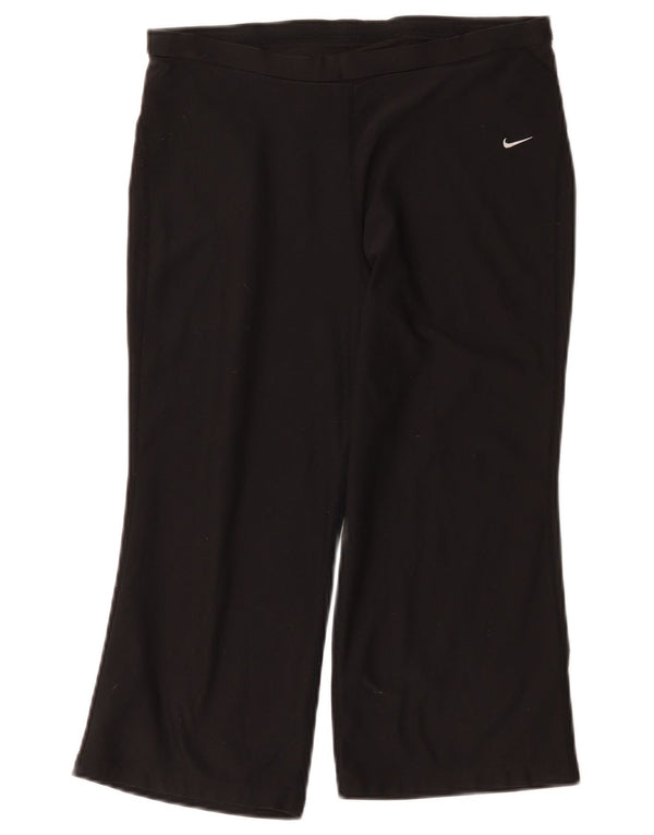 Nike Damen Capri-Trainingshose UK 12 Medium Schwarz