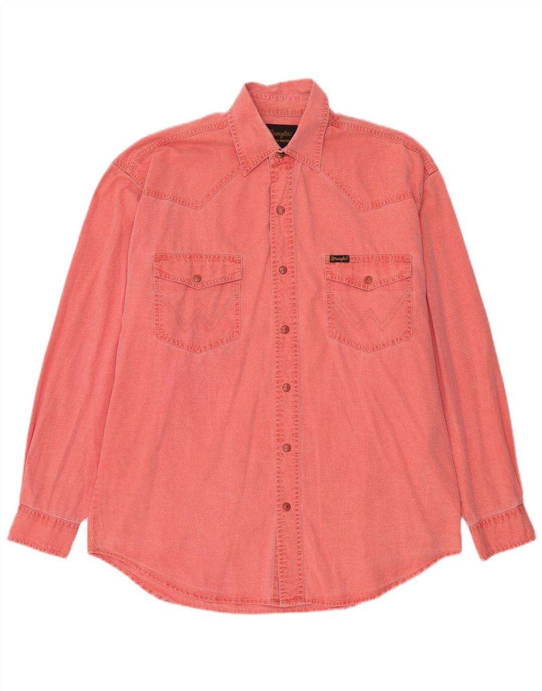 Wrangler Herren-Jeanshemd aus mittelroter Baumwolle