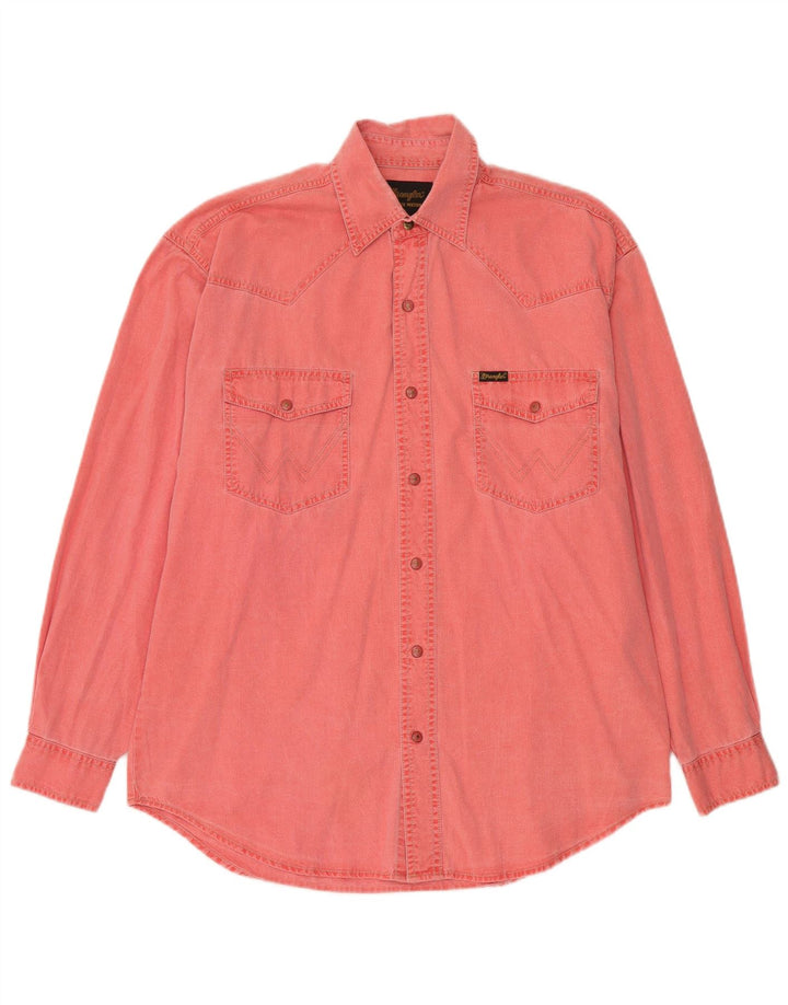 Wrangler Herren-Jeanshemd aus mittelroter Baumwolle