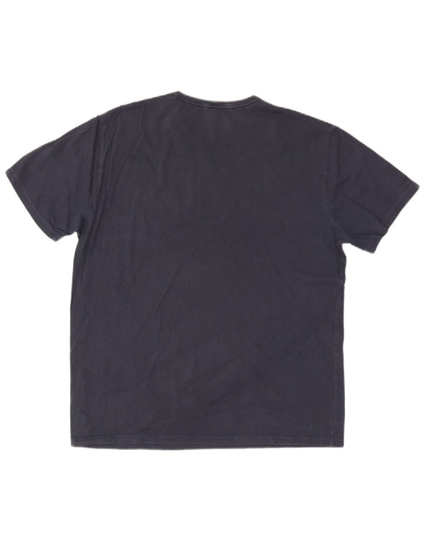 Sun68 Herren T-Shirt Top 2XL Marineblau Baumwolle